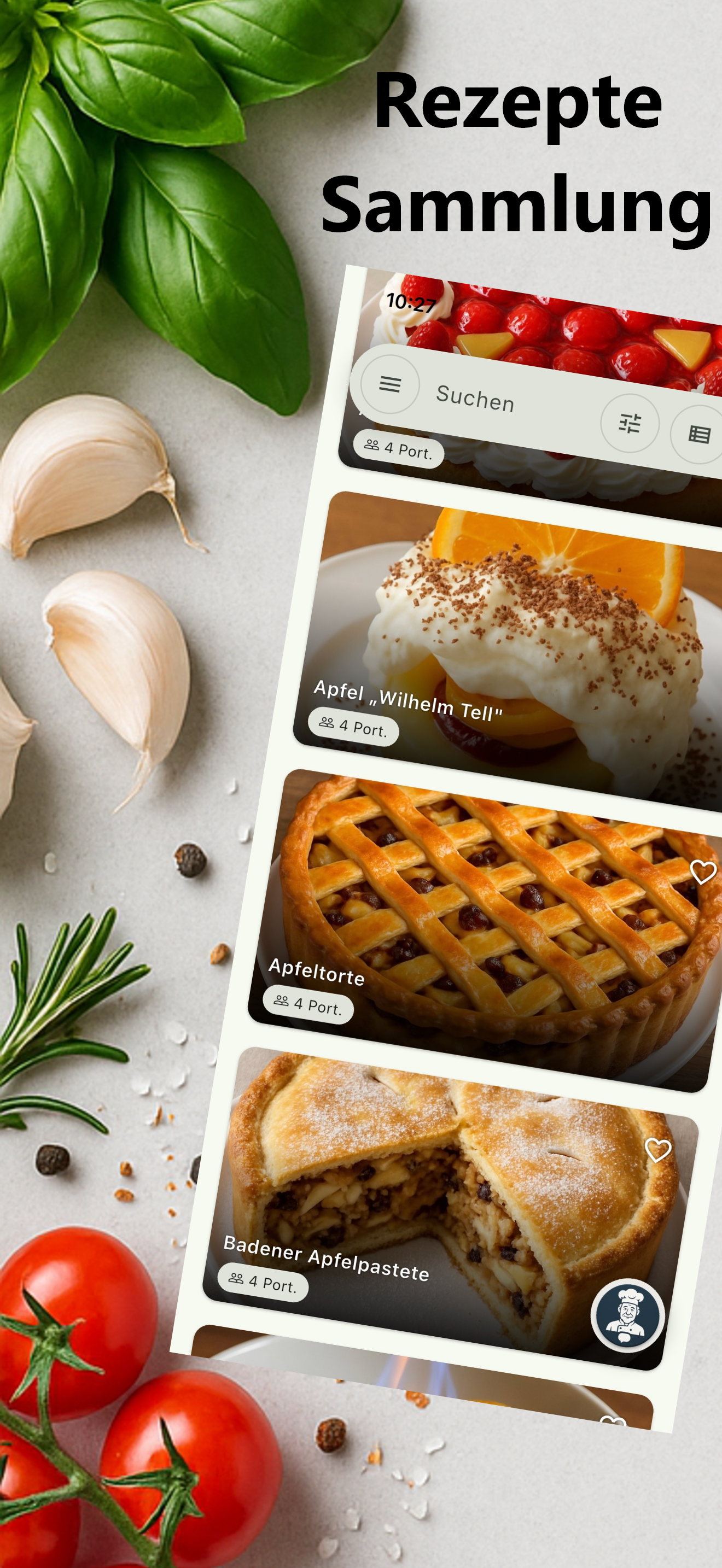 Genuss Planer App: Rezepte-Sammlung mit ansprechenden Fotos