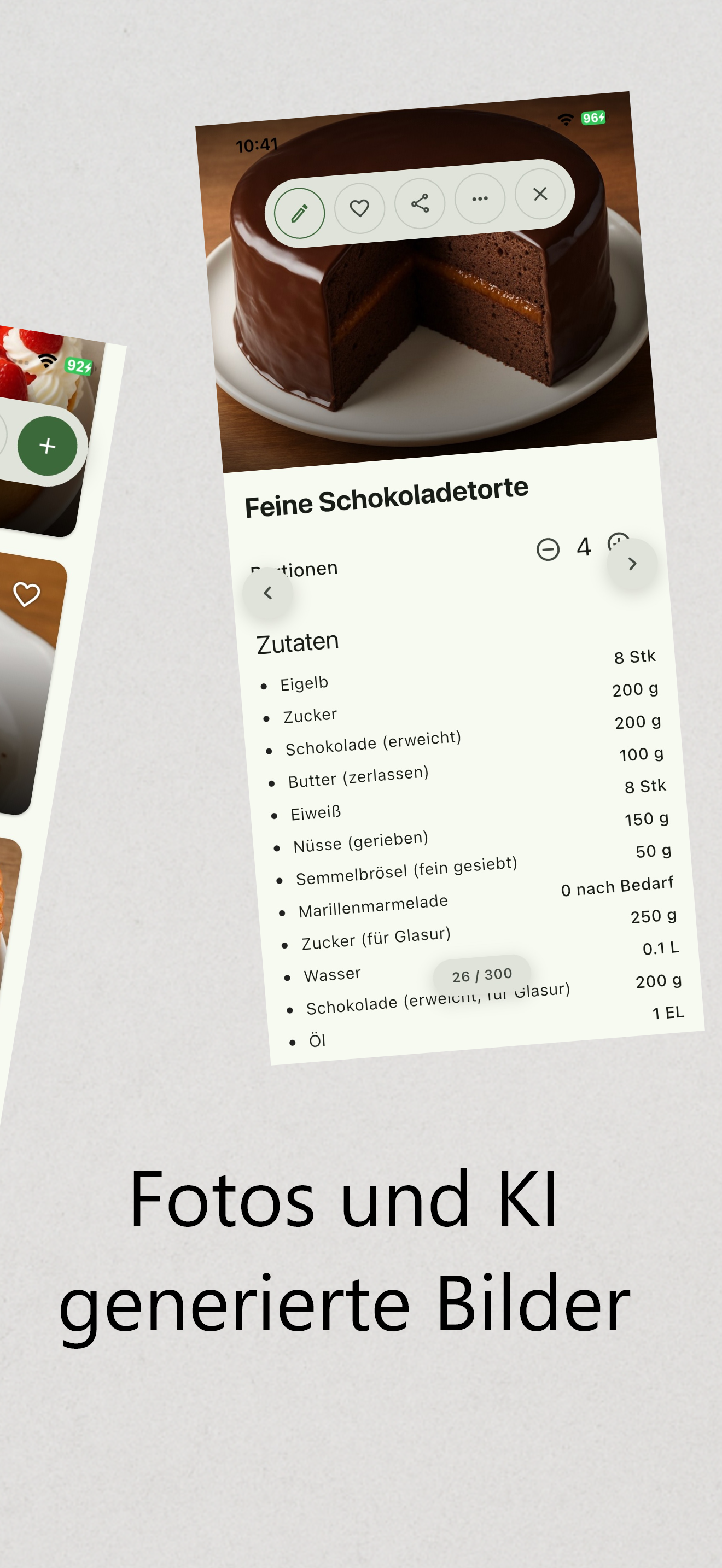 Genuss Planer App: Rezeptfotos und KI-generierte Bilder