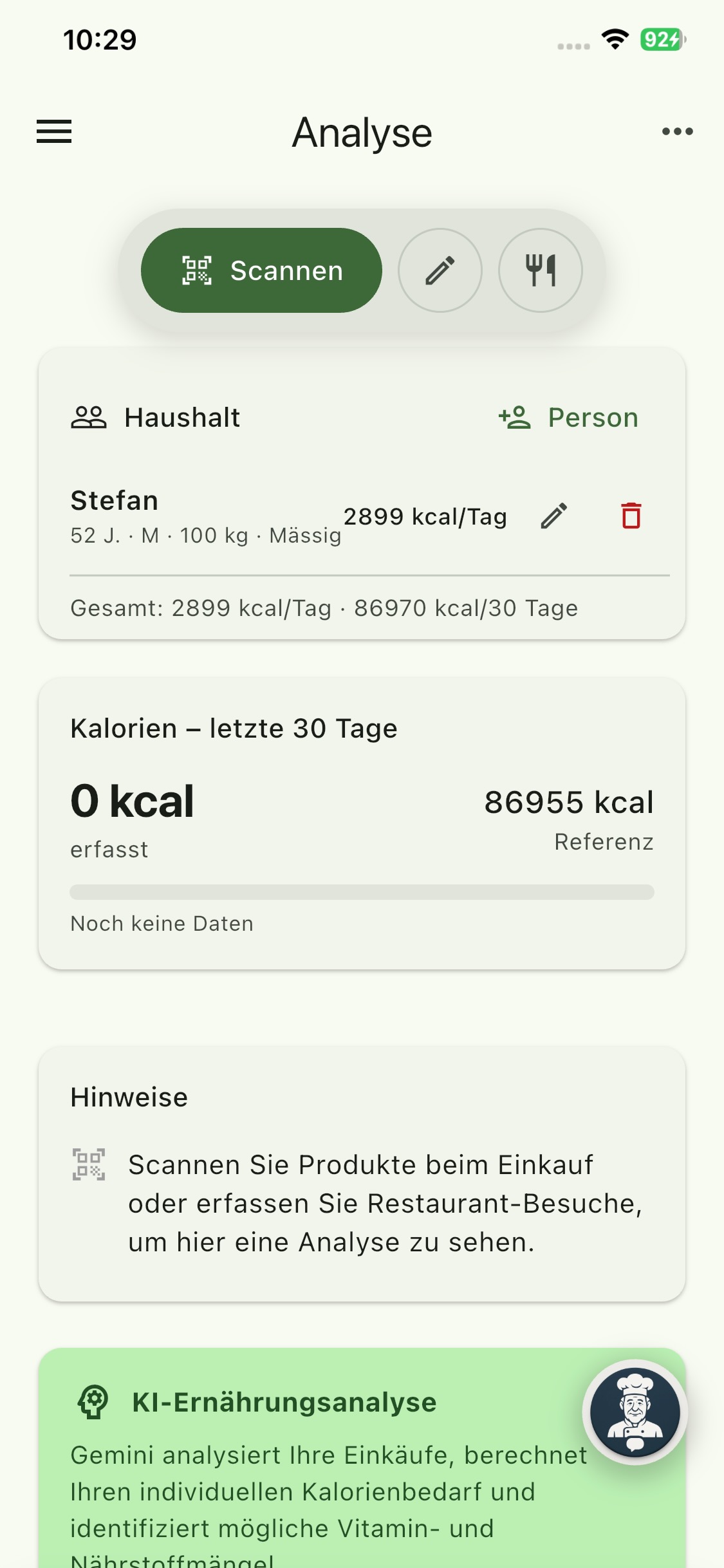 Ernährungsanalyse
